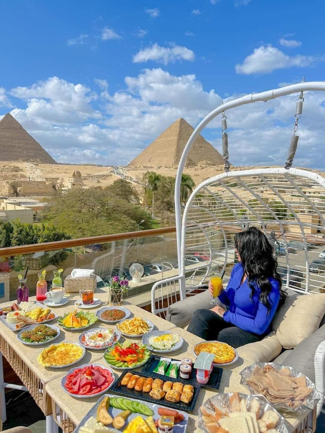 Tree Lounge Pyramids View Inn , Sphinx Giza Kafrat al Jabal Exterior foto