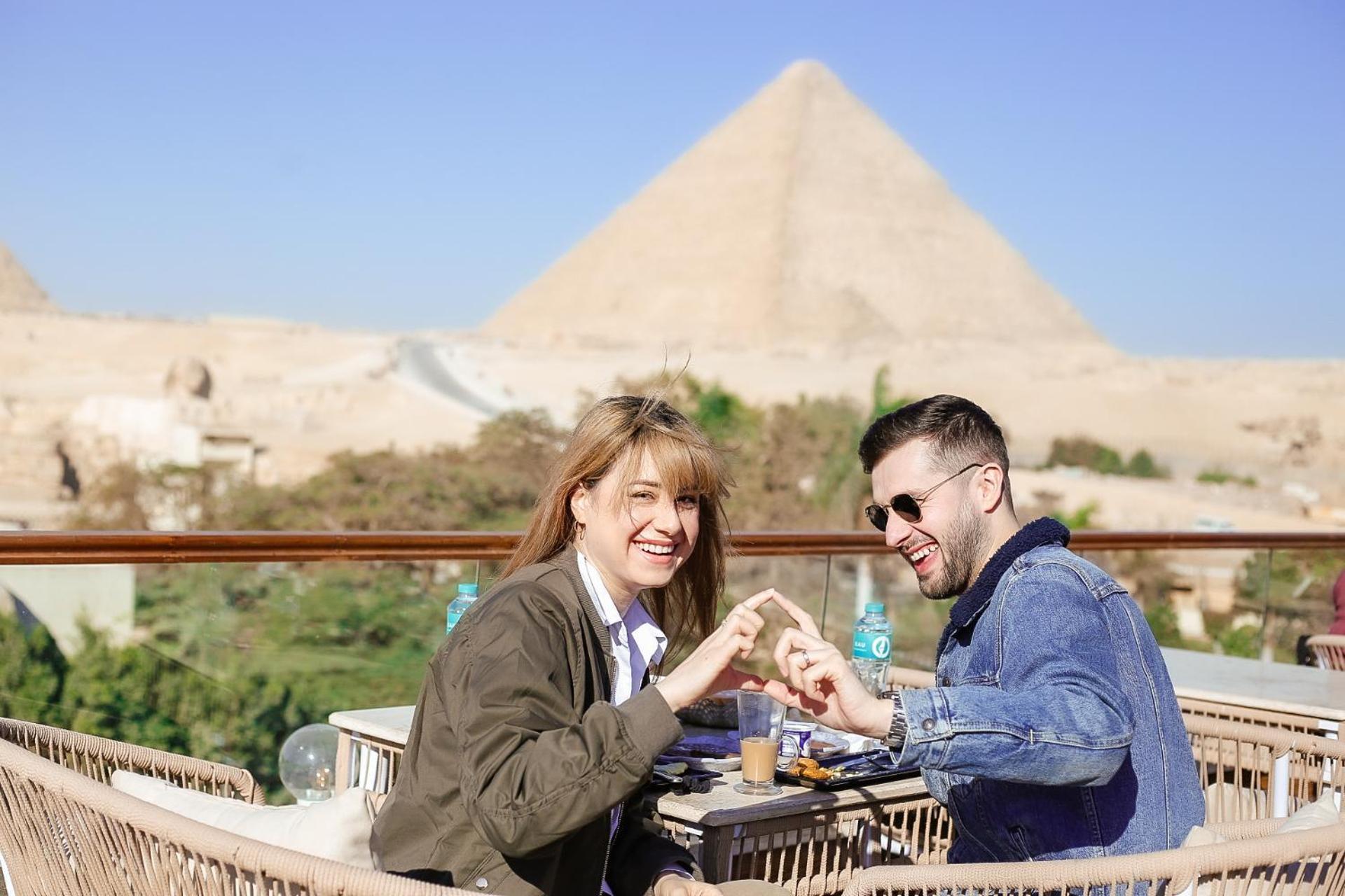 Tree Lounge Pyramids View Inn , Sphinx Giza Kafrat al Jabal Exterior foto